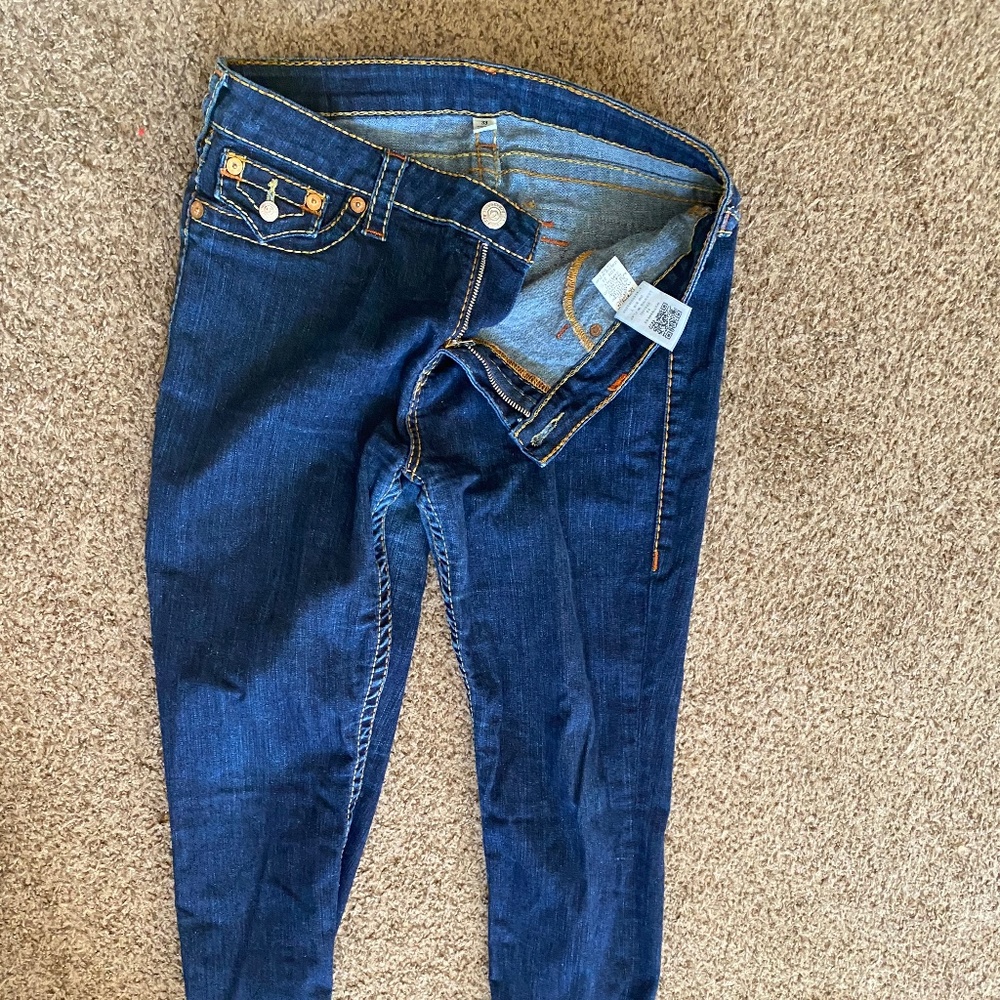 True Religion World Tour Jean Legging w/ flap